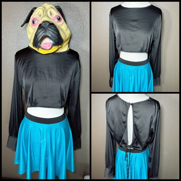 San Souci Tie Front Silky Blouse